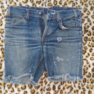 Levi's Vintage Orange Tab Distressed Denim Shorts